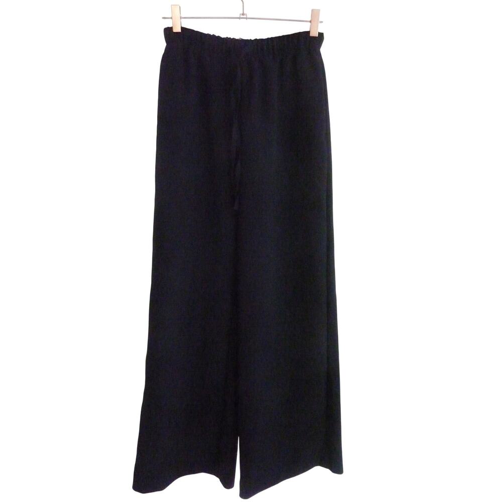 Wilfred Aritzia Black Lodge Pant Wide Leg Elastic Waist Trousers Womens S